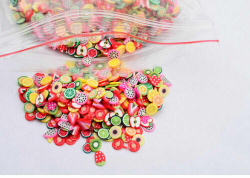3000Pcs Mixed Nail Art Fruit Fimo Slices For Slime DIY Nails Crafts Decoration