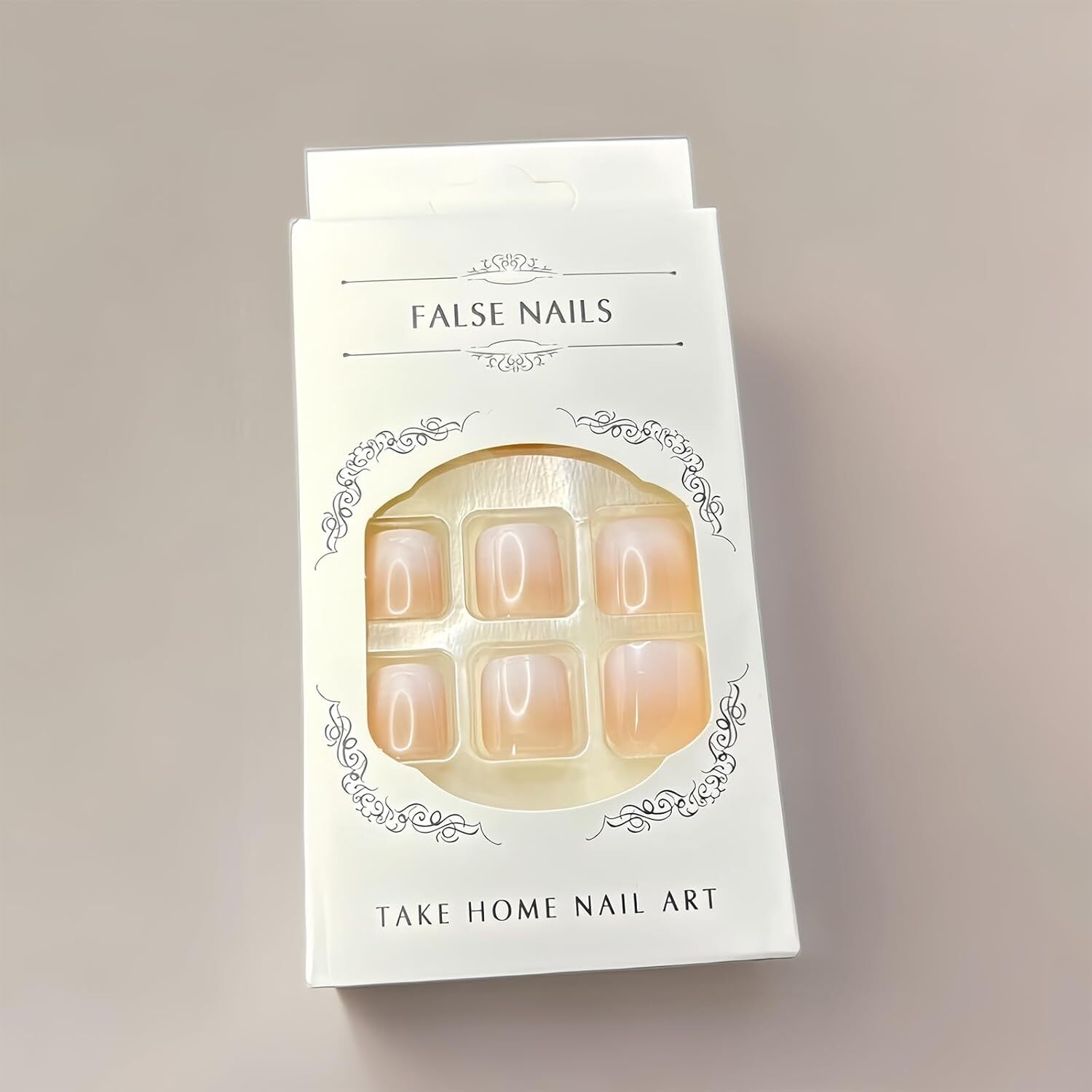 Press on Toenails Ombre Pink Fake Toe Nails Square False Toenails style23
