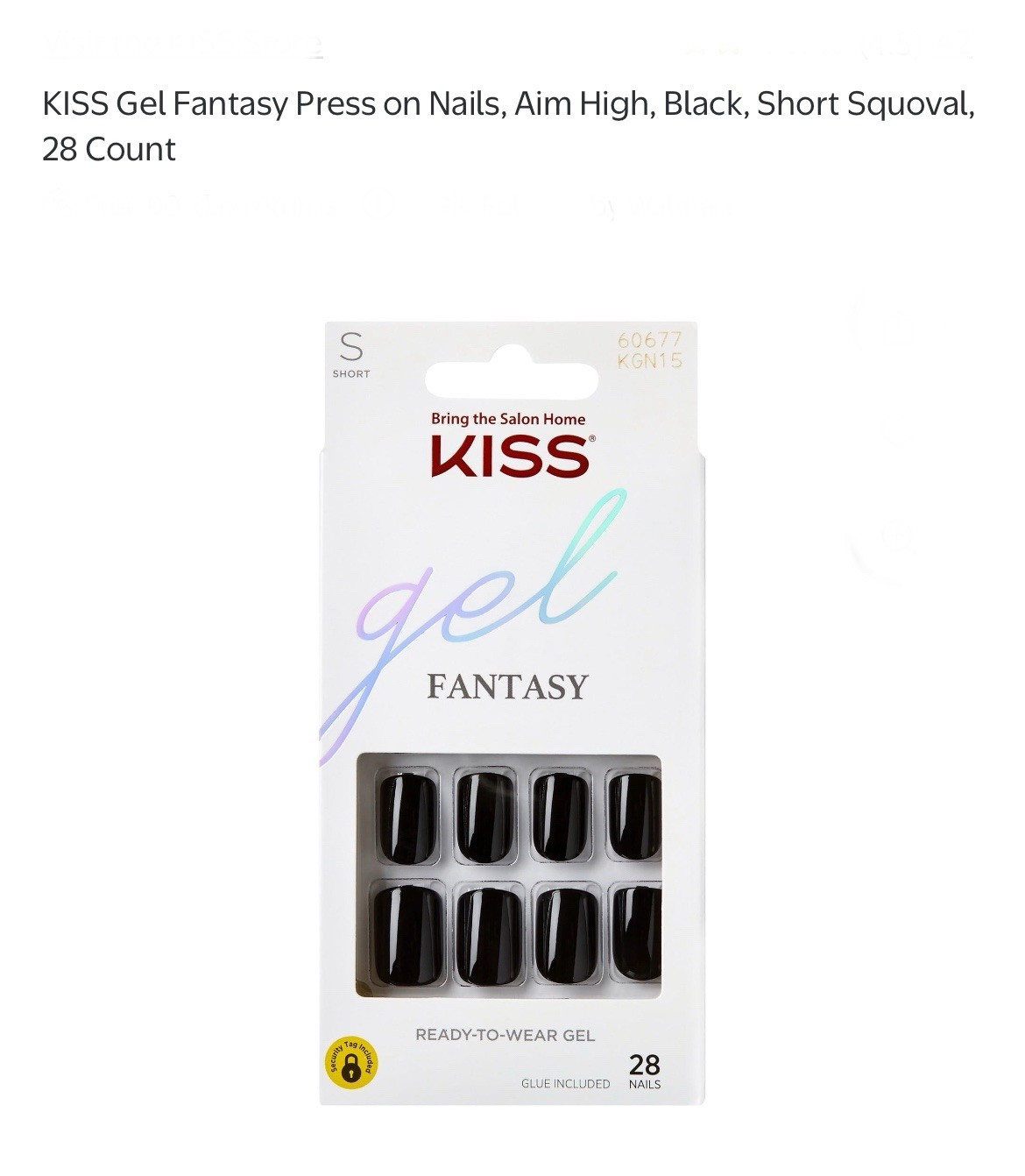 KISS gel FANTASY COLLECTION , Press On Nails 28 Count , Glue On 7 Day Wear