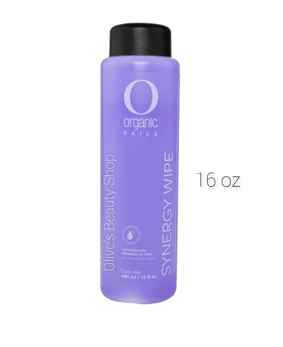 Organic Nails Synergy Wipe Limpiador de Uñas 480 ml 16 oz