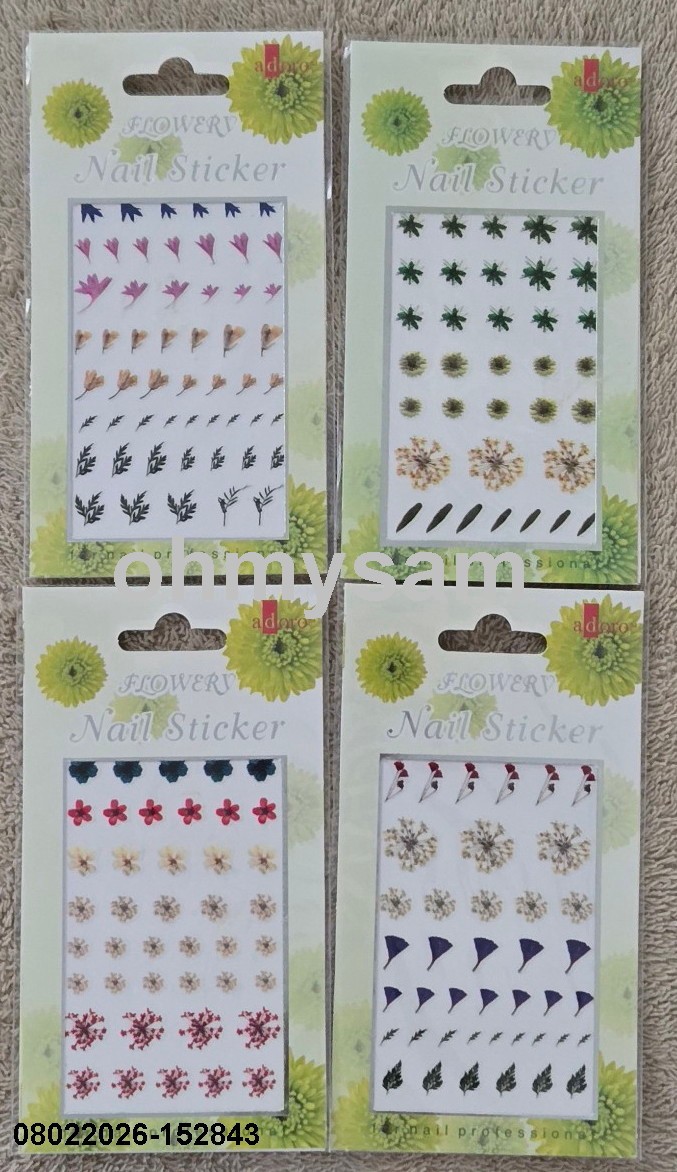CLOSEOUT 6+4 NEW CARD STICKER NAIL ART MULTI DES & STYLE MANI PEDI KOREA EZ2APPL