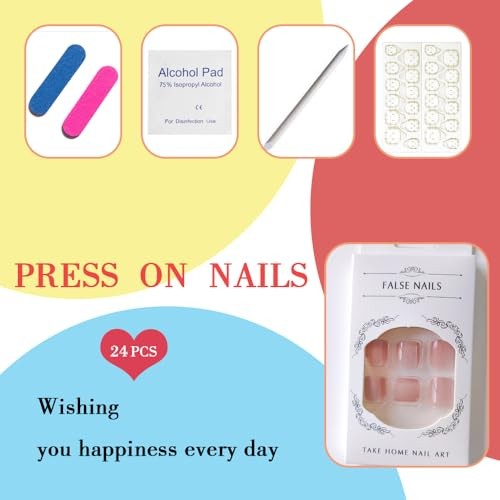 Square Cat Polish Glossy False Toe Nails with Glitter Designs – Extra style7