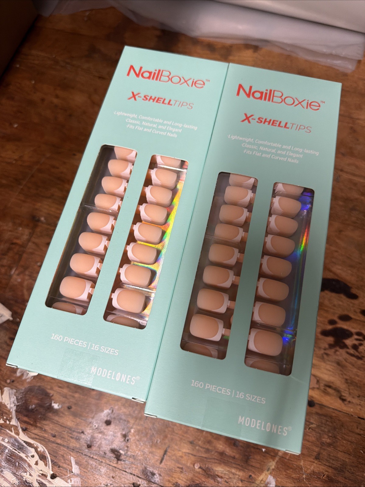 16 Boxes of Nailboxie Shell Tips for Acrylic Nails