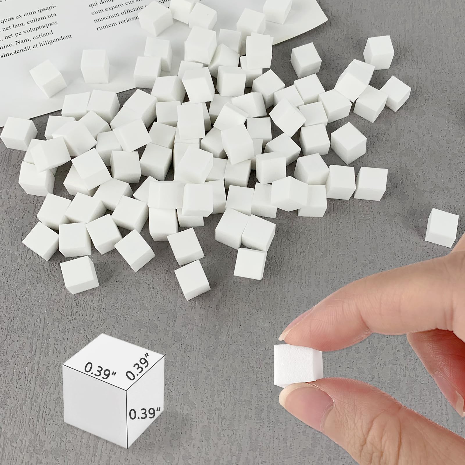 LNAUJS 100 Pcs Soft Nail Sponges for Ombre, Art with White