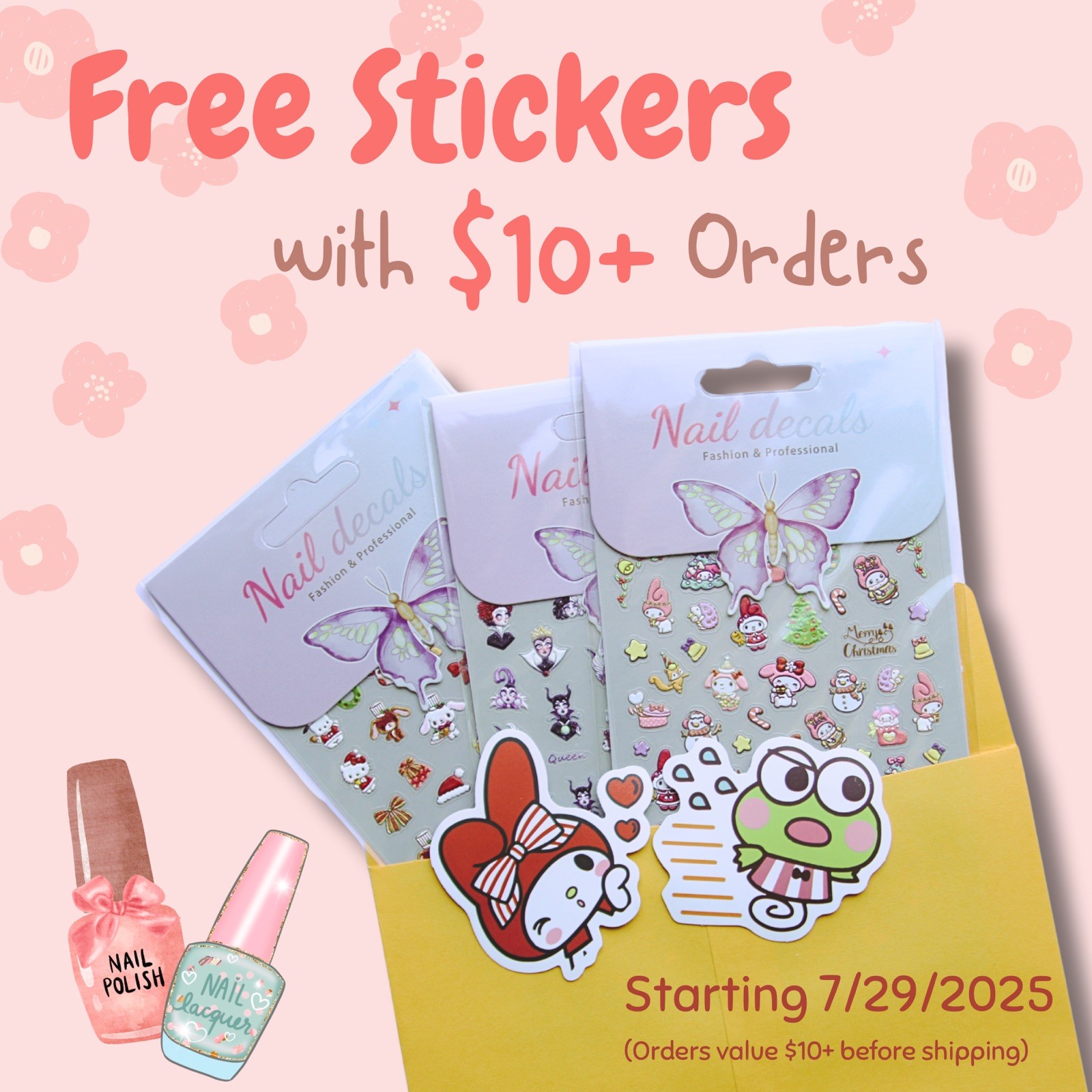Totoro Ghibli Flat Nail Stickers Anime Nail Supplies Set of +40 Stickers