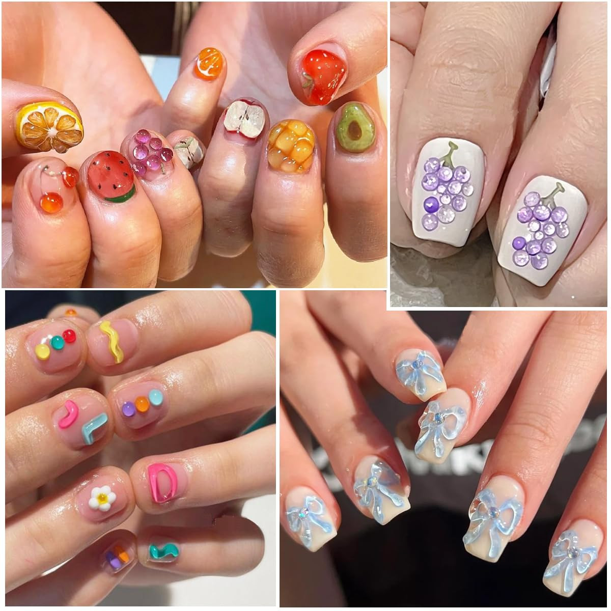 3D Nail Art Sculpting Gel Set, 12 Soft Modeling Colors for Summer Designs