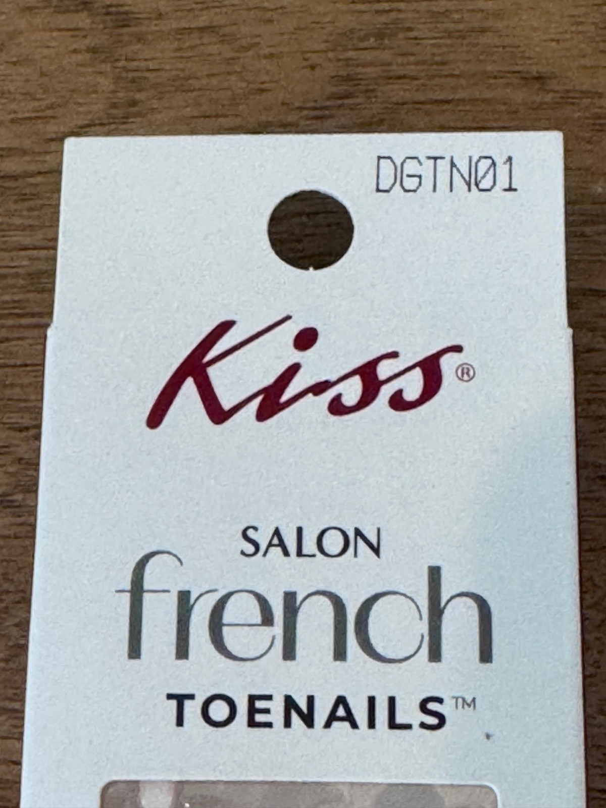 Kiss Salon French Toenails Full Cover 24 Glue-On Toe Nails DGTN01 Lot of 36!!!