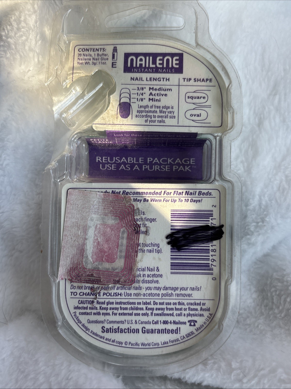 NAILENE SCULPTUREADY MINI 1/8” OVAL STRONG THICK 20 NALS! # 77071 With Glue NOS