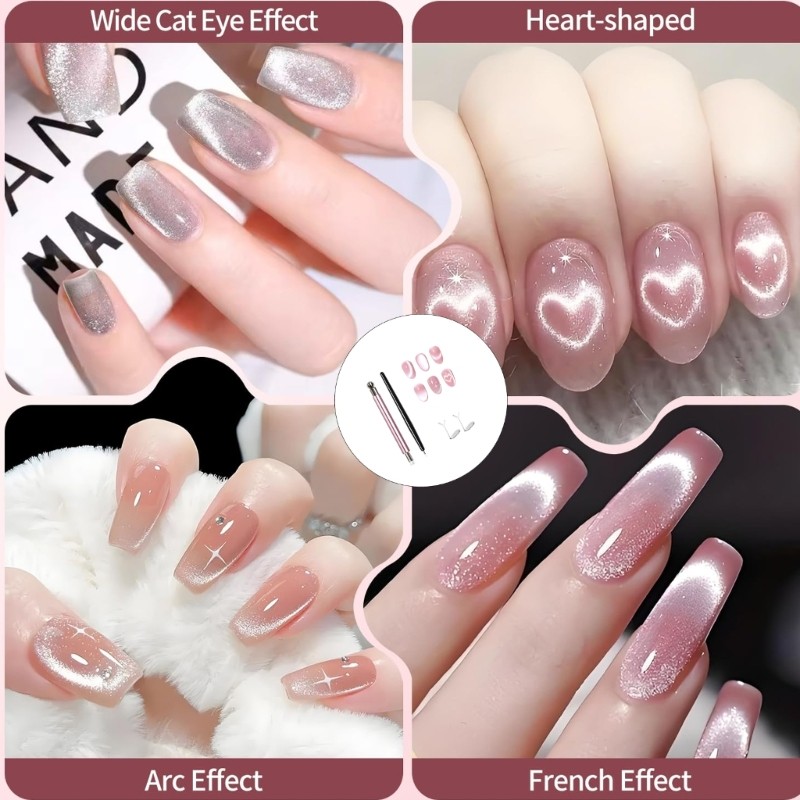 Nail Art Tools Cats Eye Nail Magnet Tool Set for Cats Eye Gel Polish