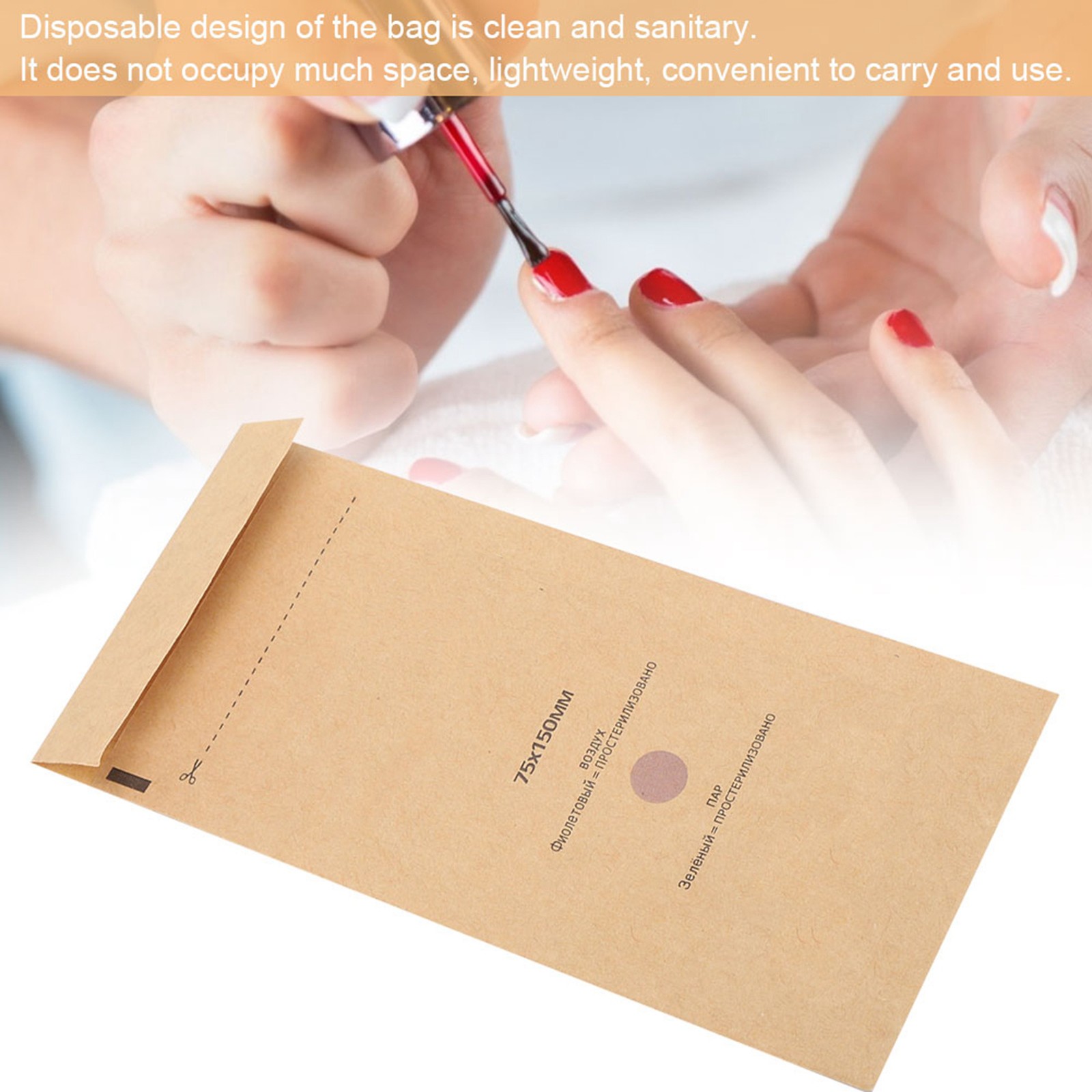 100Pcs Disinfection Pouch Safe And Lightweight For Nail Tools Easy To Use