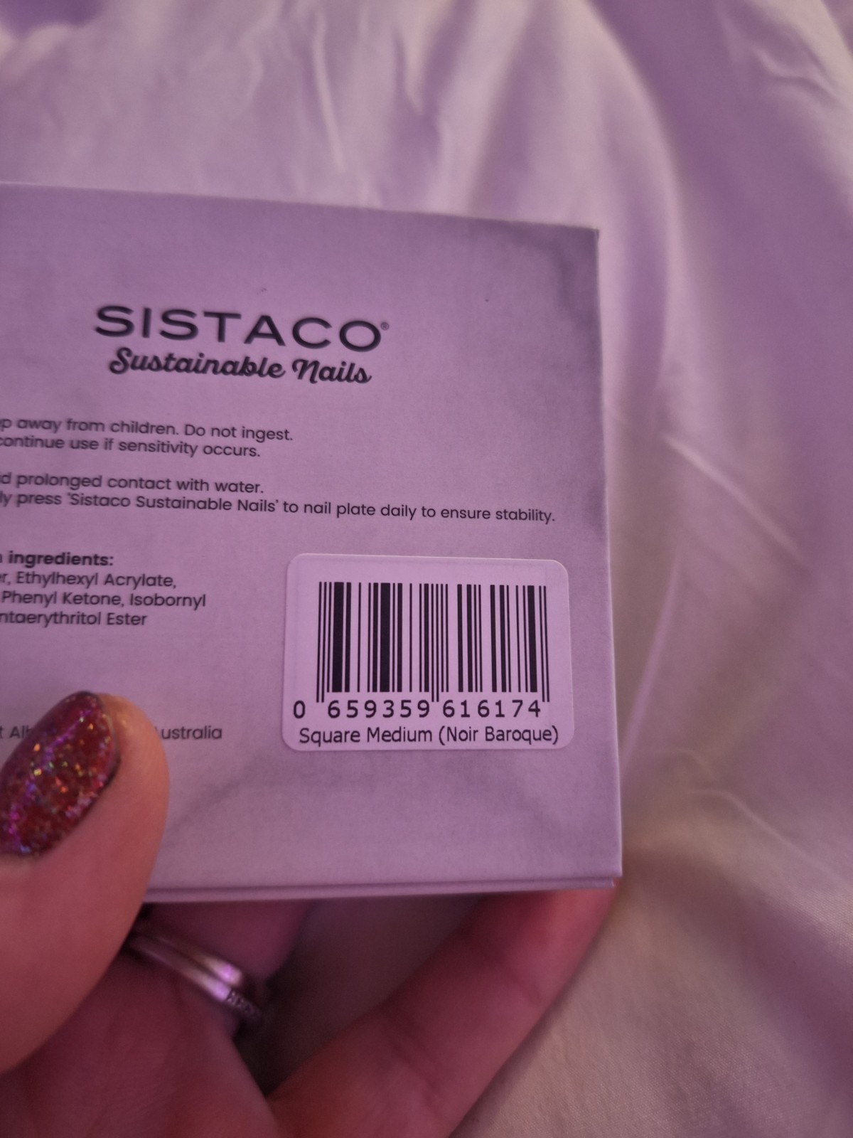 Sistaco Sustainable Press On Nails, Nail Baroque, New Sealed!