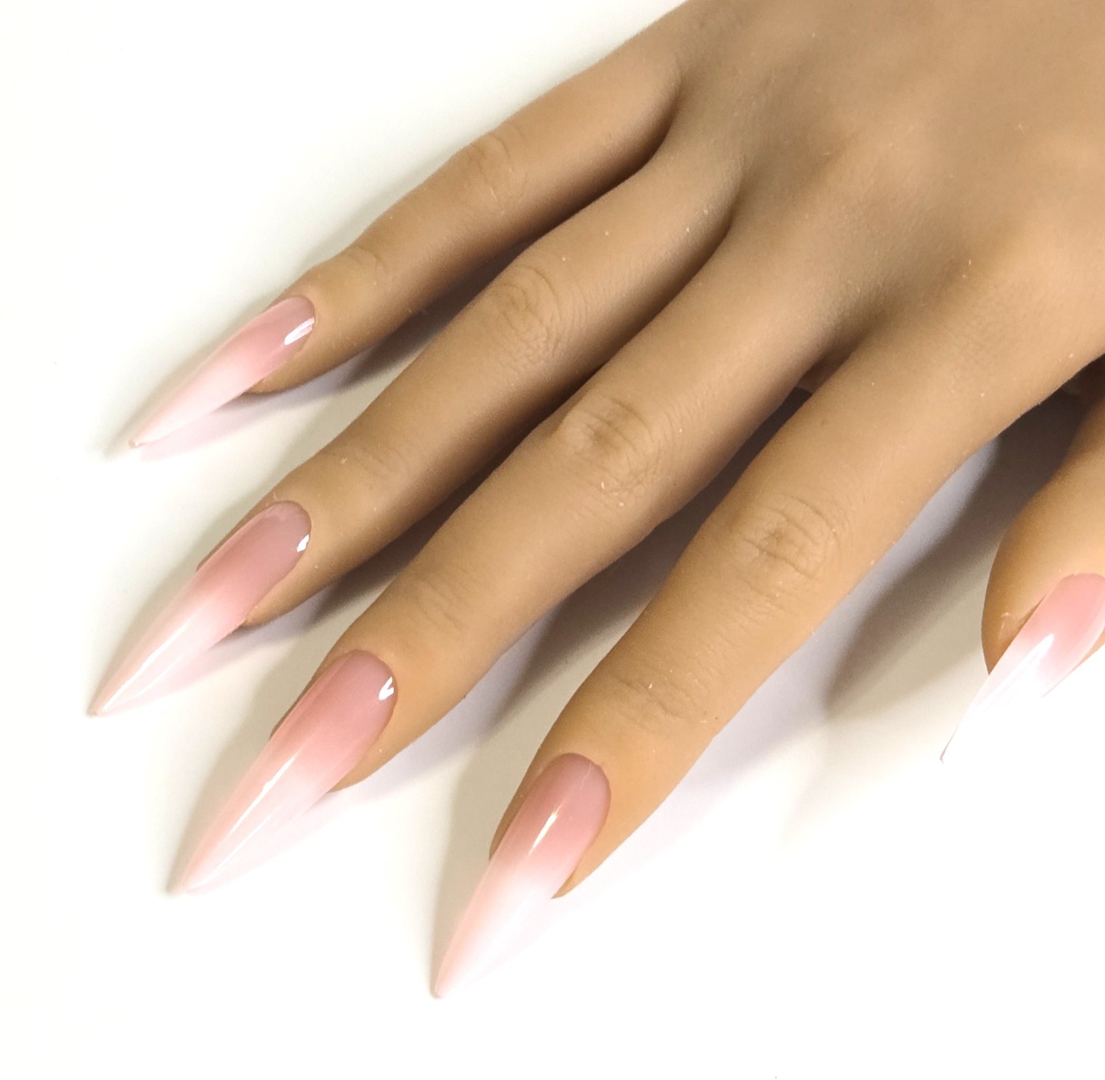 French & Ombre Press On Nails White Pink Nails Gel Multi Shapes 20–24Pc Prepkit