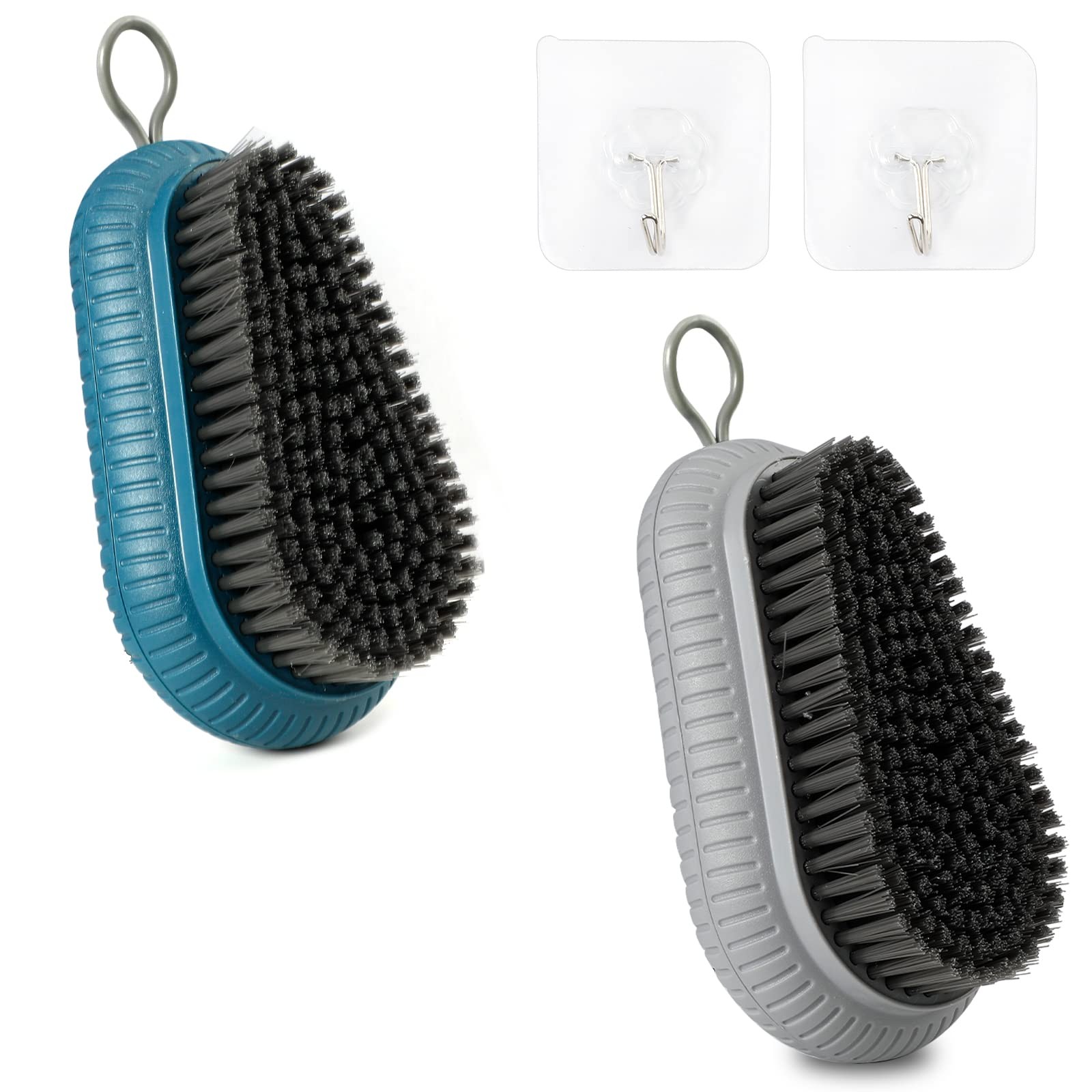 2 Pack Heavy Duty Fingernail Scrub Brush Stiff Bristles Hand Nail Cleaning Brush