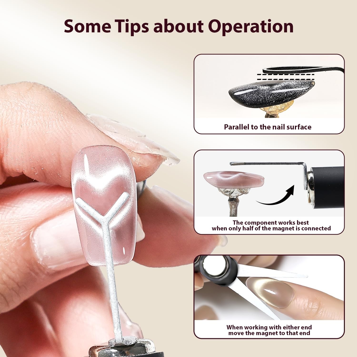 Heart & French Cat Eye Magnet Set: Create Defined Nail Art Effects Easily