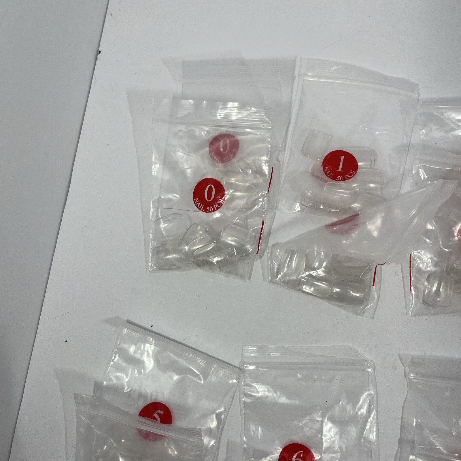 Nail Salon Nails 0-9 Clear