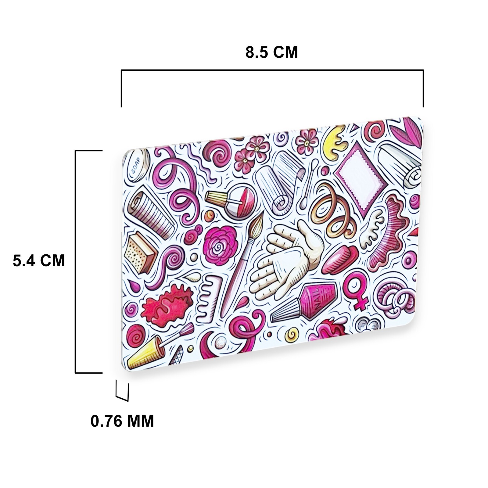 5 Pack Nail Art Stamping Scraper Card Set Reusable Nail Stamping Tool