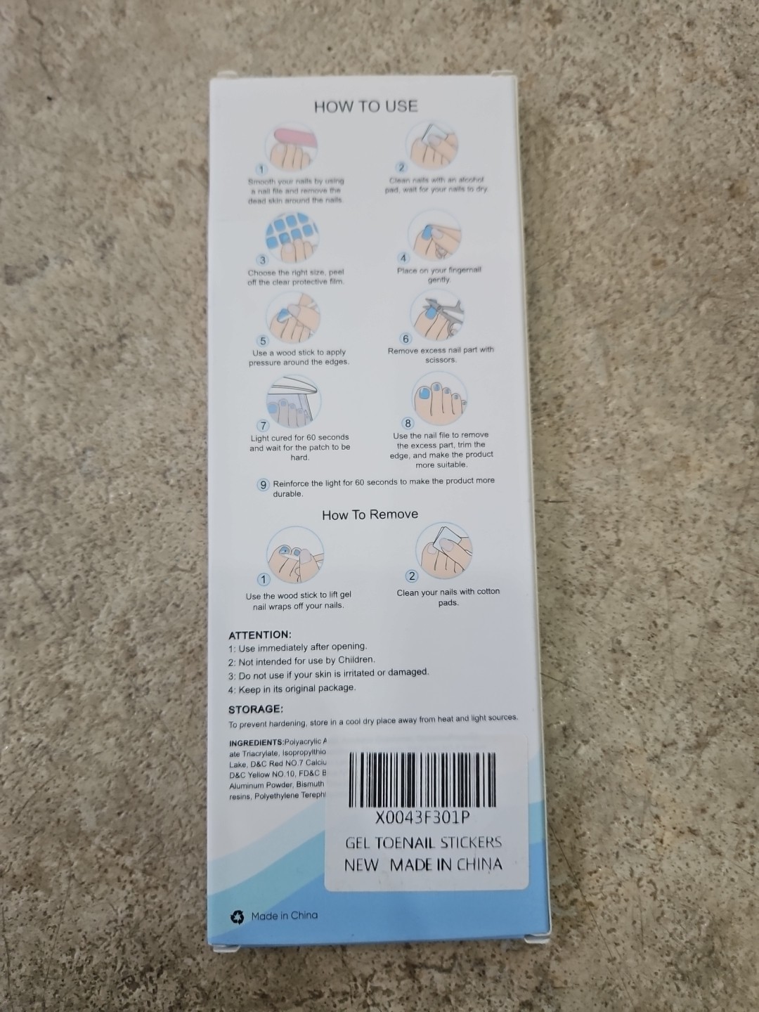 Semi Cured Gel Pedicures Nail Wrap 32 White Gel Stickers – Nail File Included