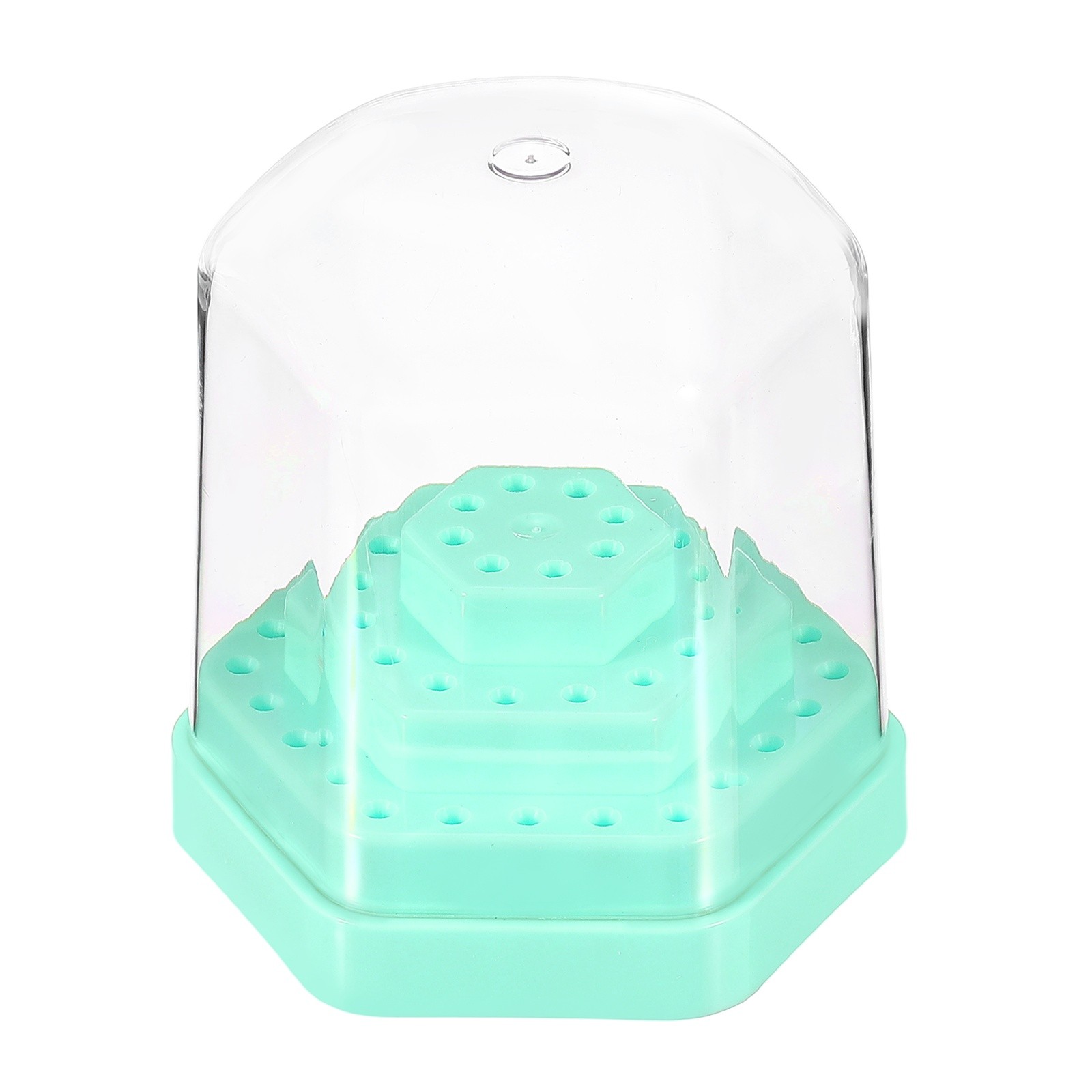 Nail Drill Bits Holder, 48 Holes Large Space Drills Bit Case, Green