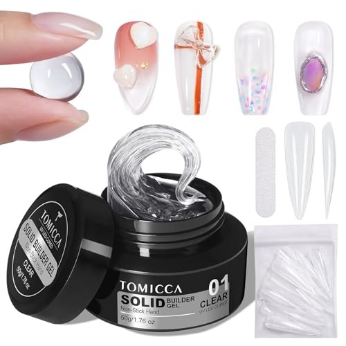 Hard Gel 3D Gel Nail Art Solid Builder Gel for Nails 50g 3D Nail Gel Clear