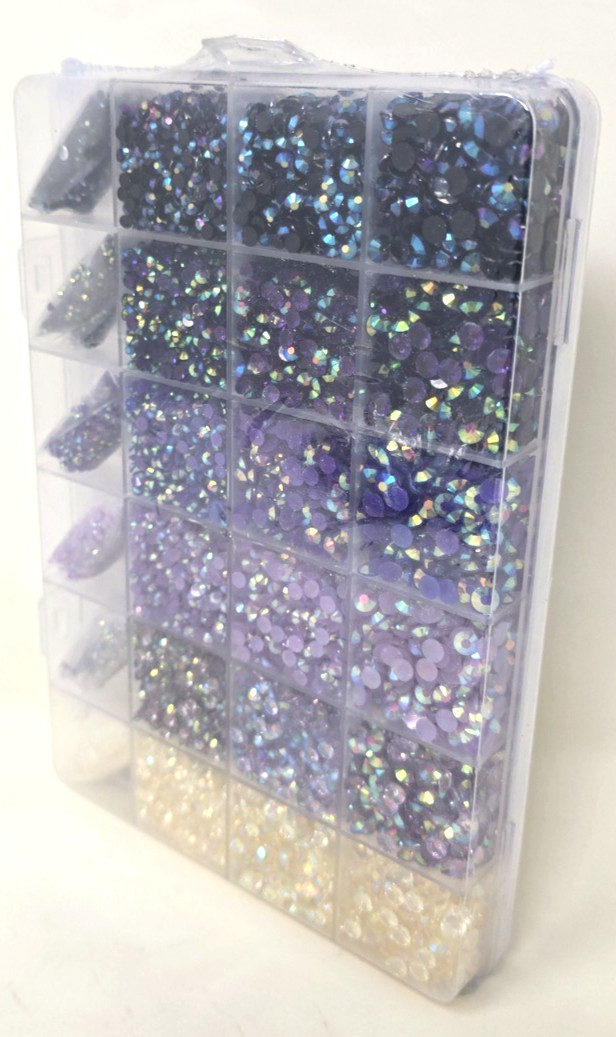 Rhinestones for Crafts Kit Jelly AB for Tumblers for Nail Art Brushes Tweezers