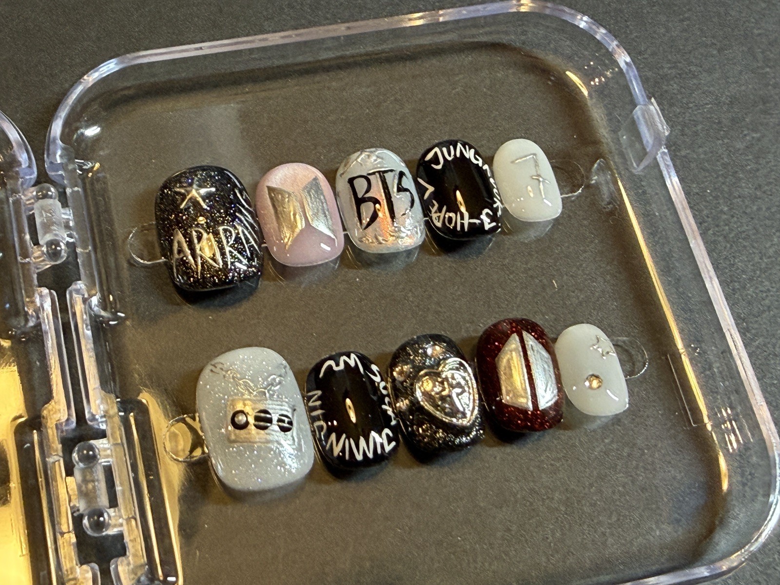 BTS Arirang World Tour Press On Nails size Small – Short Jungkook RM suga