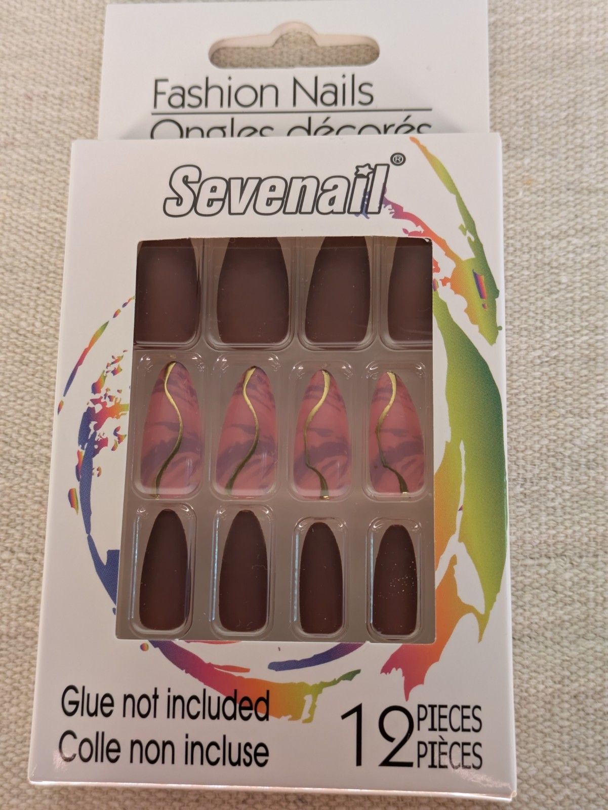 Sevenail Fashion Nail Set 12 Piece Holiday Colors
