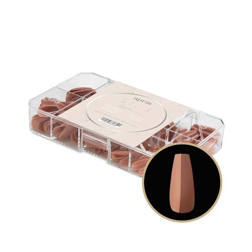 Apres Neutrals Gel-X Imani Box Of 150 Count (Pack of 1) Natural Coffin Medium