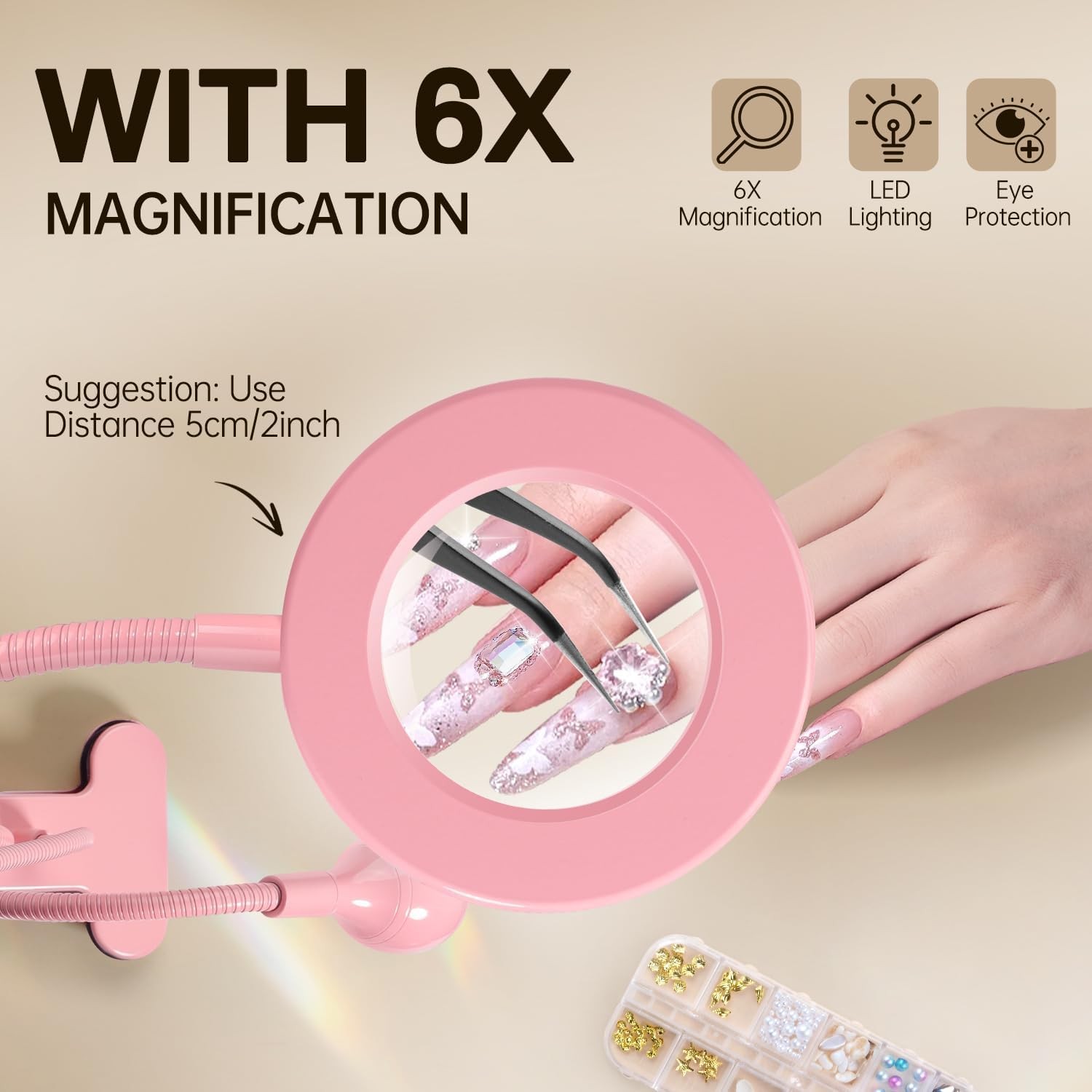 LED UV Nail Lp: Double-Headed Goosene UV Lp for l Nails,