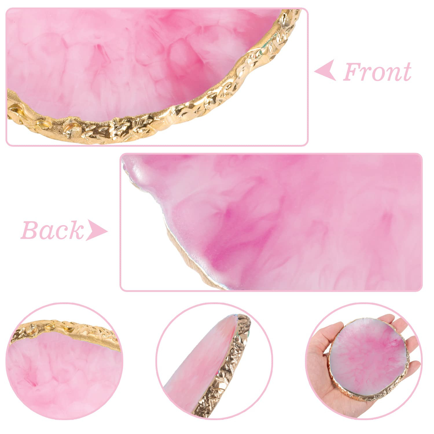 Resin Nail Art Palette Brush Set Color Mixing Dotting Pen Nail Tools Salon DIY