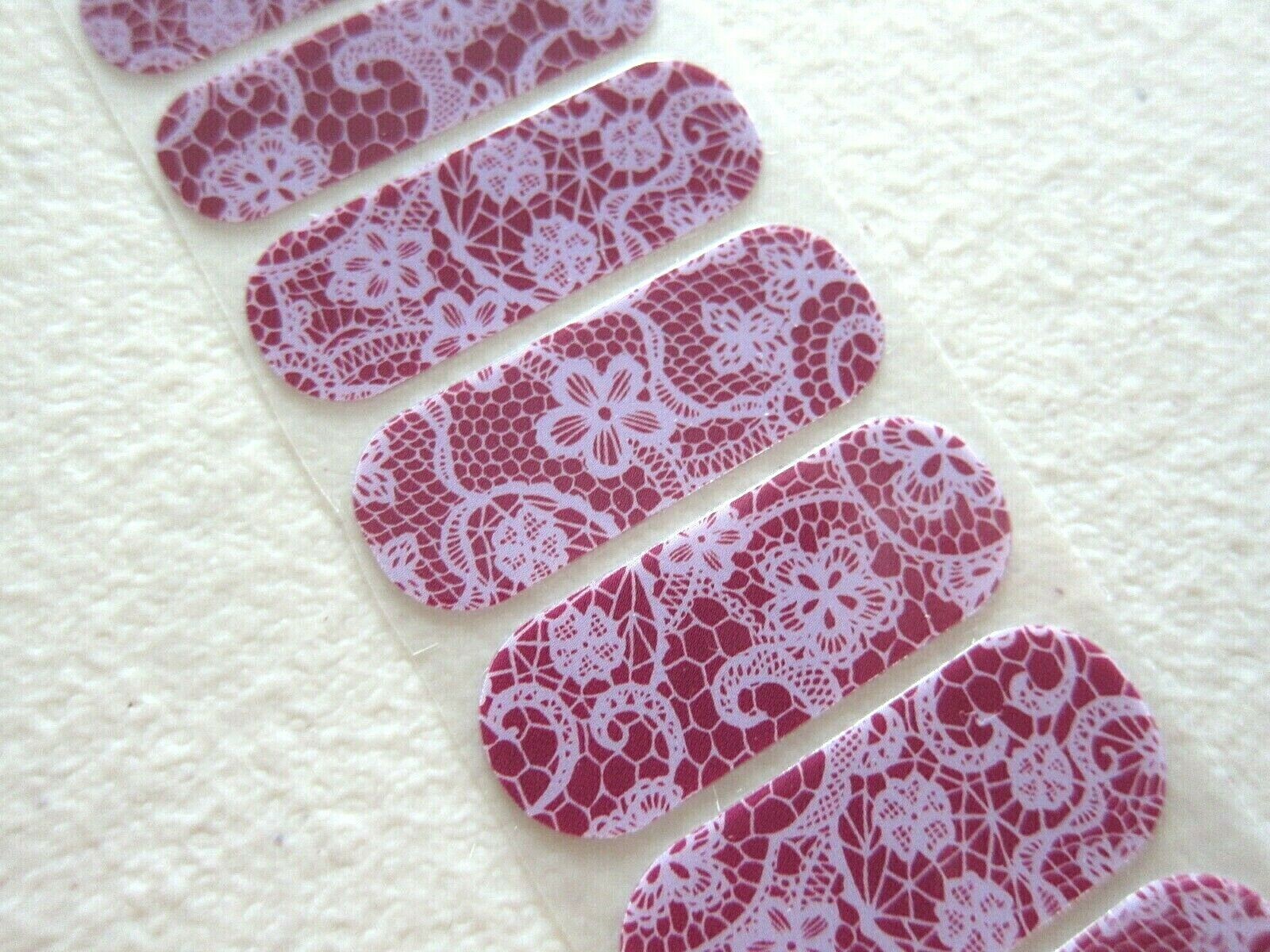 Jamberry Nail Wraps ~ HALF SHEET ~ LADY LACE Retired Rare Fall Floral