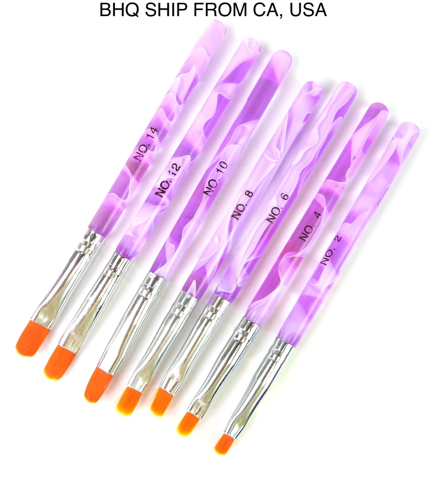 7Pcs Acrylic Nail Art Pen Tips UV Builder Gel Painting Brush Manicure Set