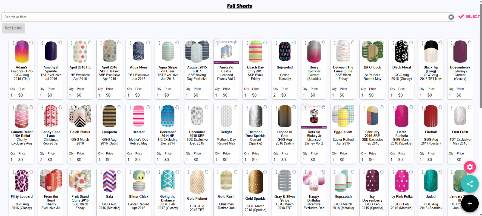 Jamberry Nail Wraps – Full Sheets