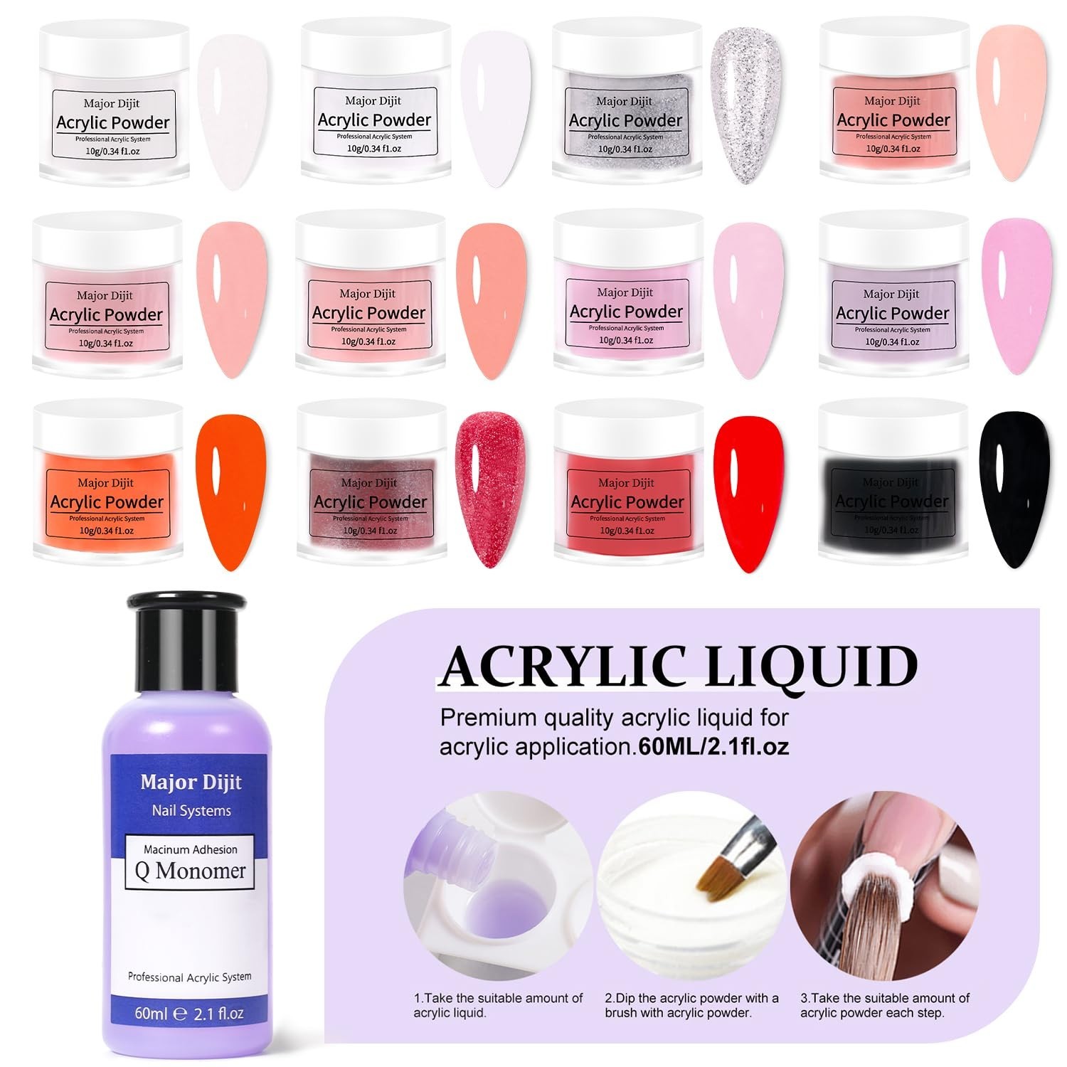Acrylic Nail Kit With Drill And U V Light Full Nail Kit Set Professional Nail St