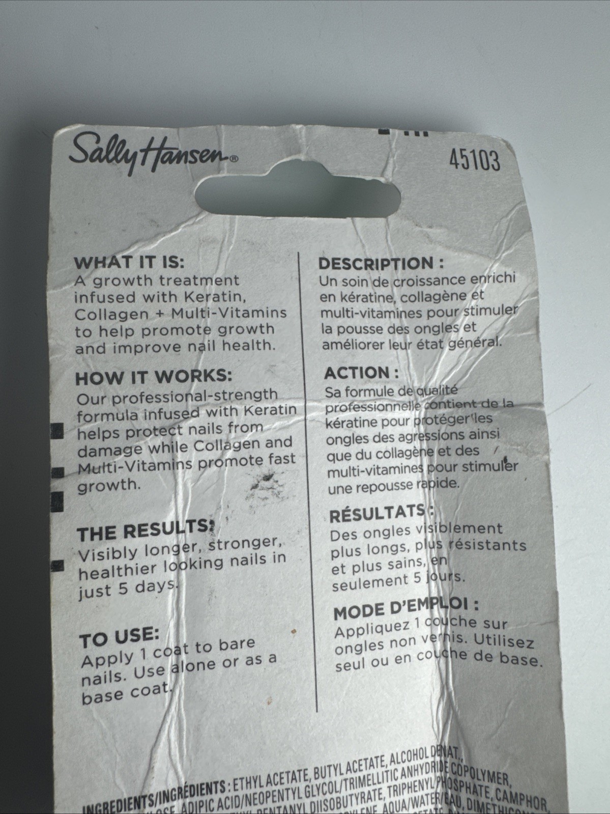 1pc Sally Hansen Nailgrowth Miracle Growth Treatment 0.45 oz