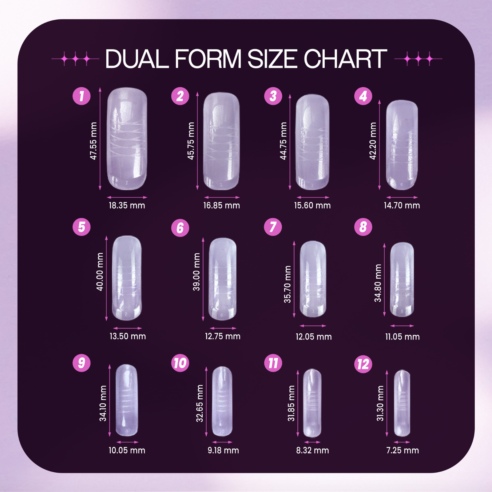 Beauticom USA Dual Nail Form Set Box-Frosted Form Box with 120 Pieces False Tips
