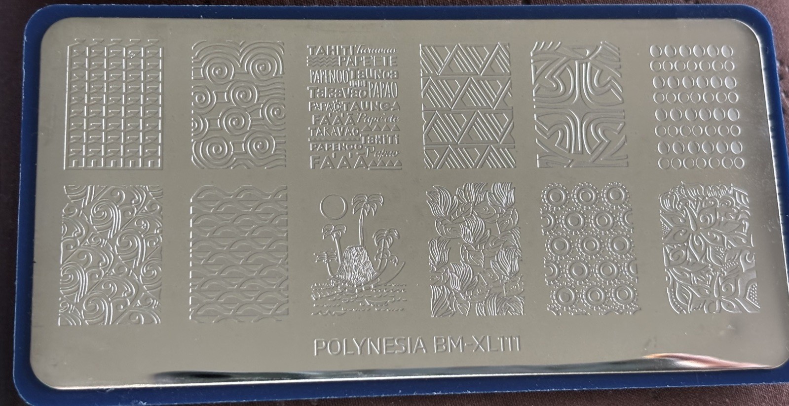 HTF Bundle Monster Polynesia BM-XL111 Maniology Abstract Nail Stamping Plate