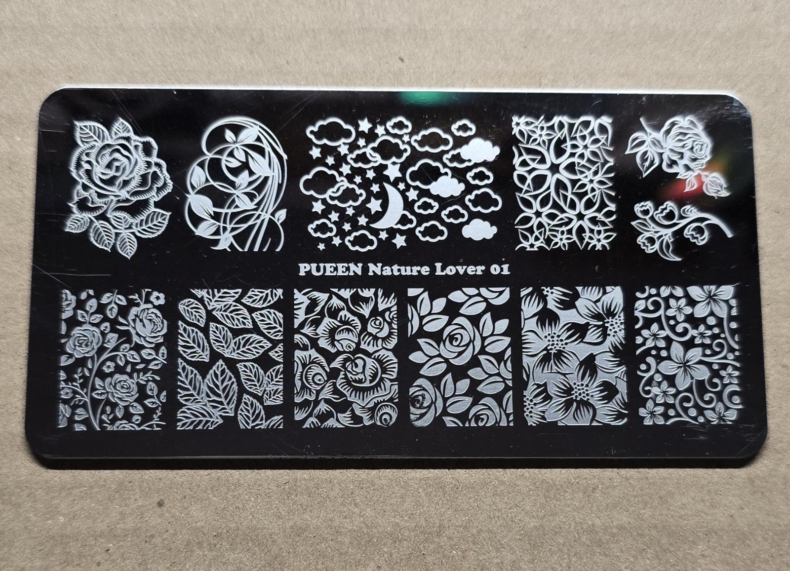 PUEEN Nail Party Marble Paradise Fairytale Nature Love Fancy Nail Stamping Plate