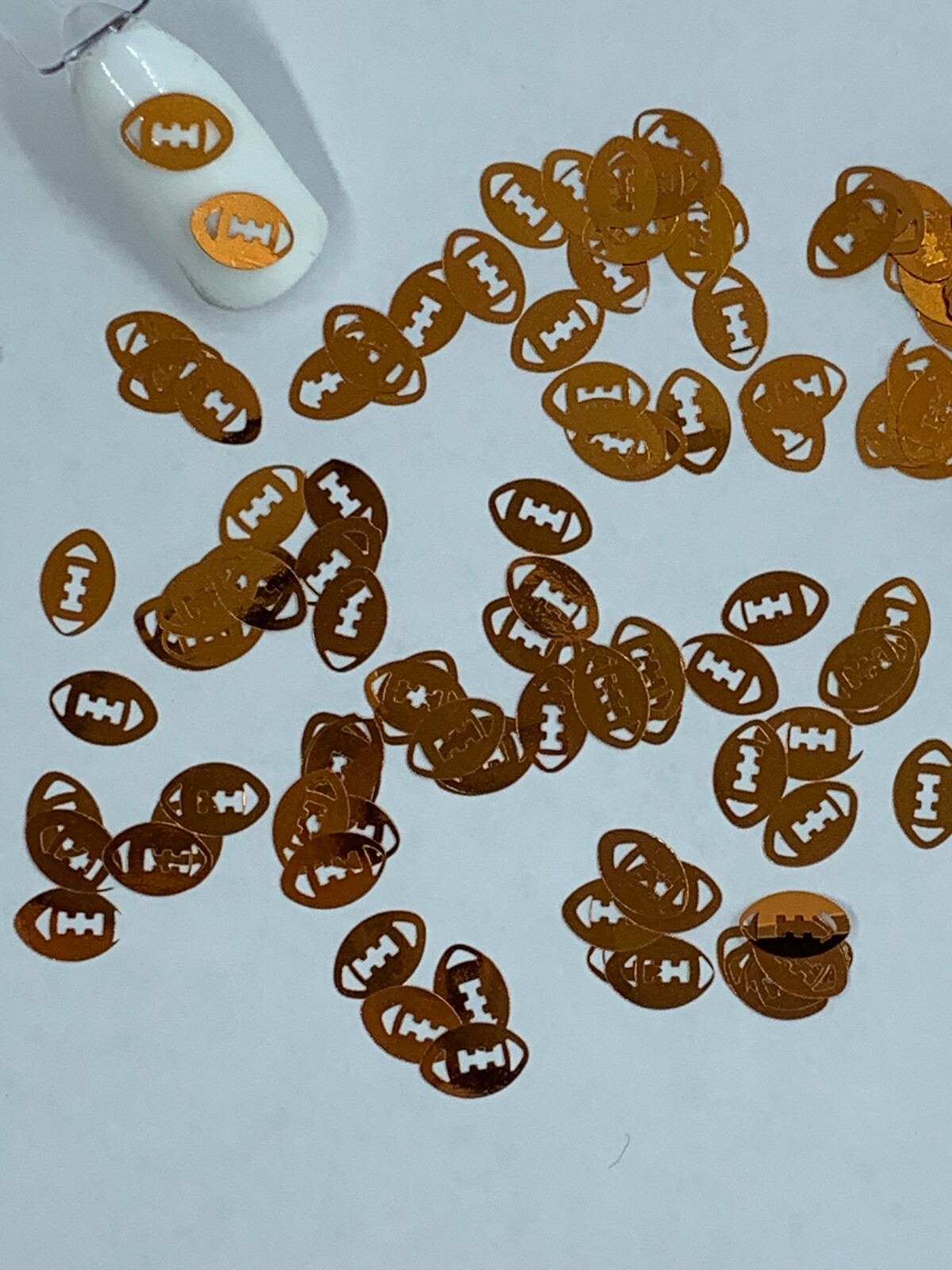 Metallic Copper Football Nail Glitter 8MM | 1 TSP | Gel Nail Art & Acrylic