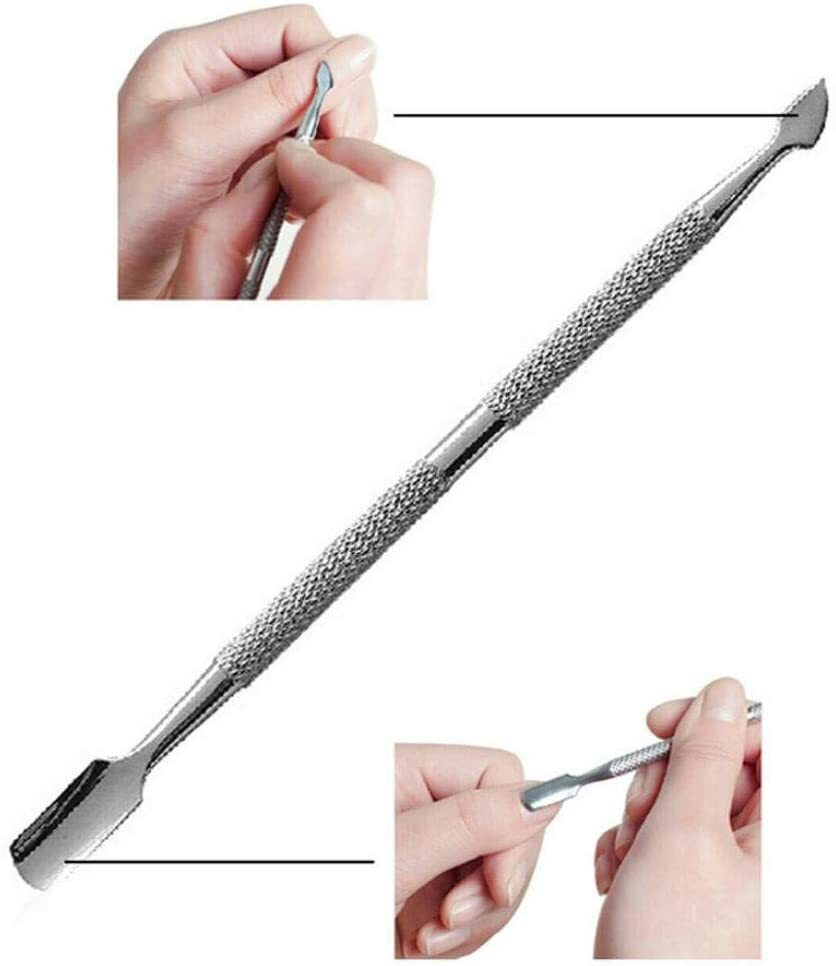 Stainless Steel Nail Cuticle Pusher Scraper Remover Manicure Pedicure Arts Tool