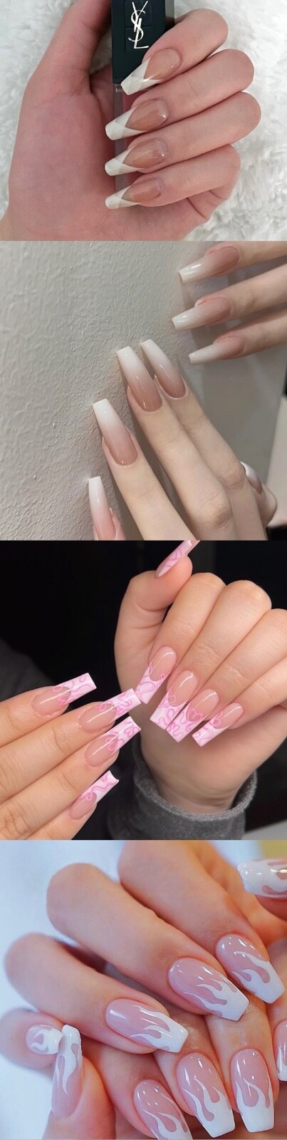 Brand New Press-on Nails with French Style, Natural Color for Casual Wear