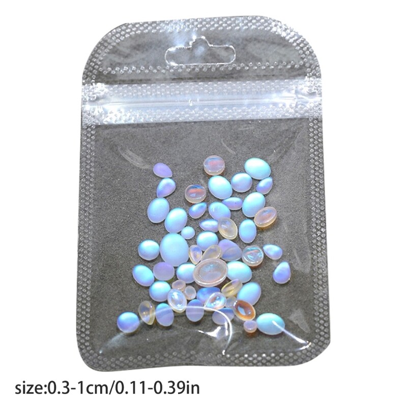 50pcs Cats Eye Matte Gems Nail Charm Elevating Your Nail Art Creation for Women