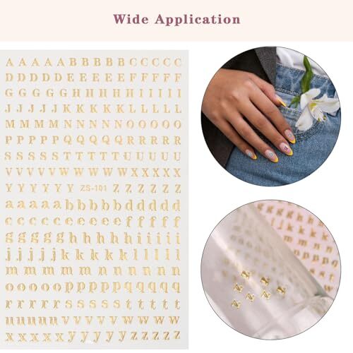 8 Sheets 3mm Alphabet Stickers Mini Capital Lowercase Letter Stickers