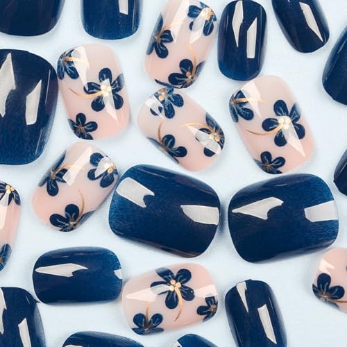 Flower Press On Nails – Short Oval Nails – Spring – Spring Flower Nails – 2