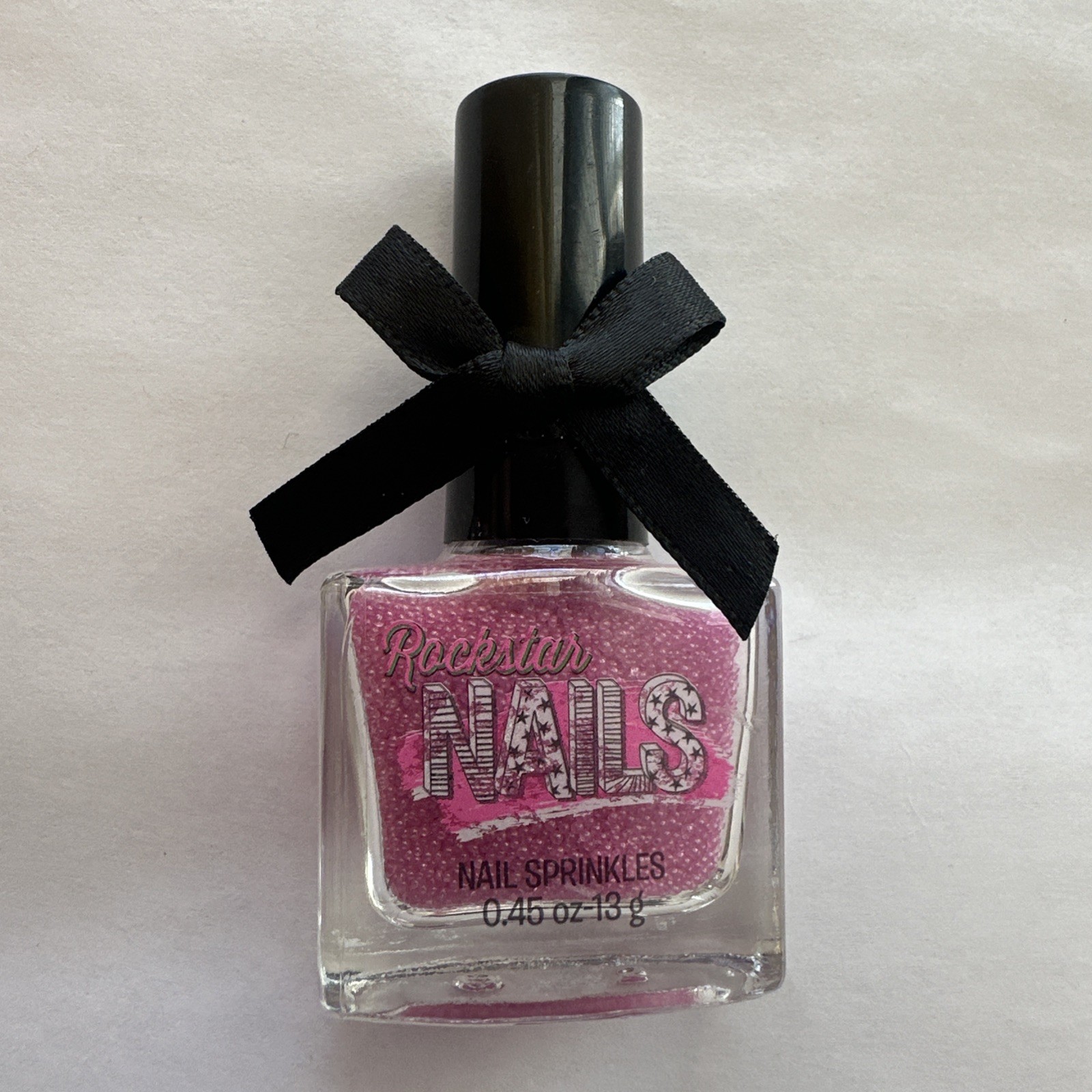 Pink Nail Sprinkles For Caviar Effect. Small Glass Pearls. .45 Oz
