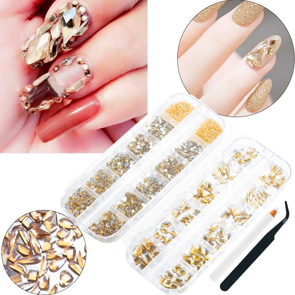 Crystal Nail Rhinestones Diamond Gem Stones Charms for Nail Art Face Eye Makeup