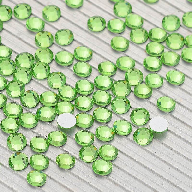 1440pcs Light Green Crystal Flatback 3D Non HotFix FlatBack Nail Art Decorations