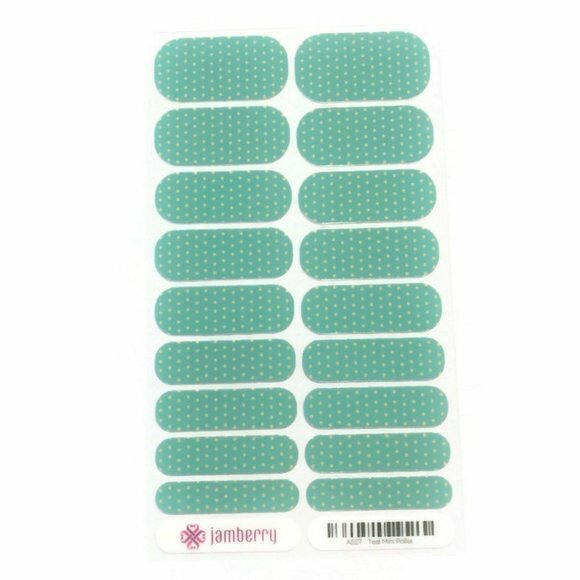 Nail wraps Jamberry Teal Mini Polka Nail Wraps Full Sheet A527