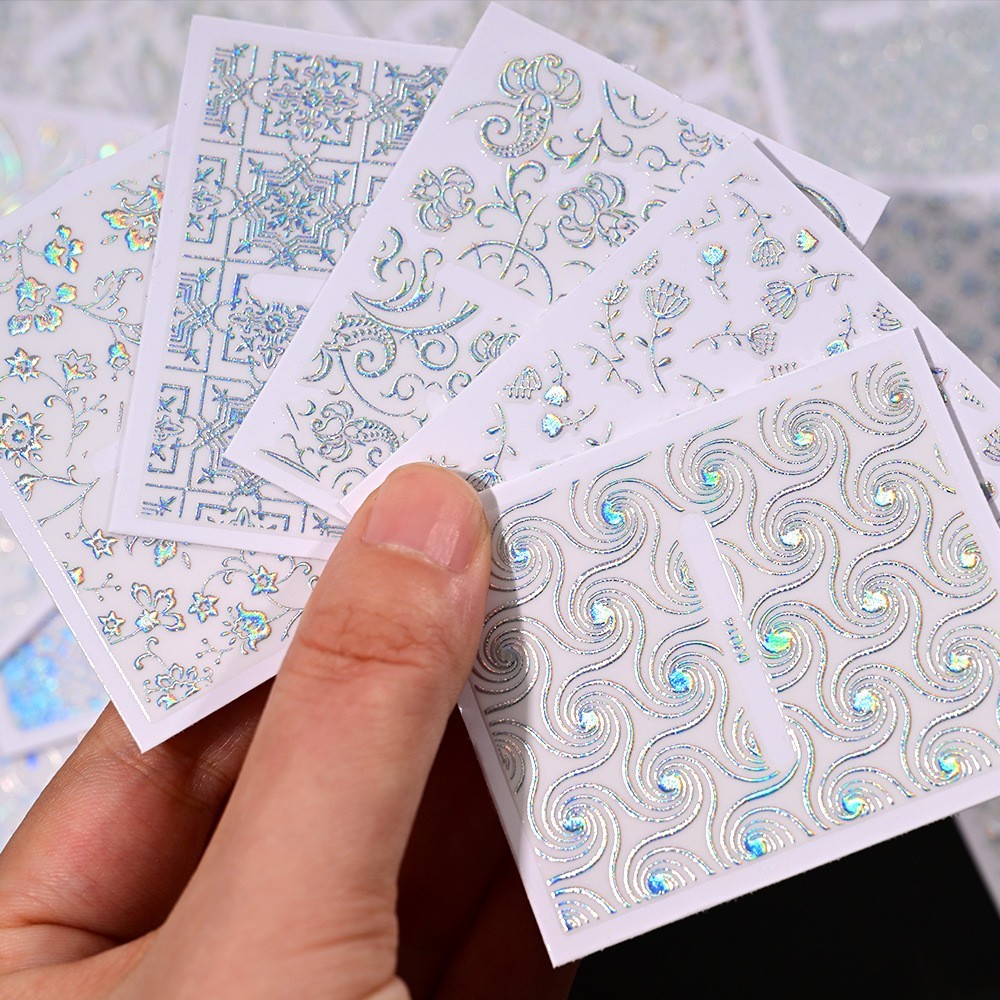 30Pcs Set Nail Art Sticker Decal Flower Lace Slider Manicure