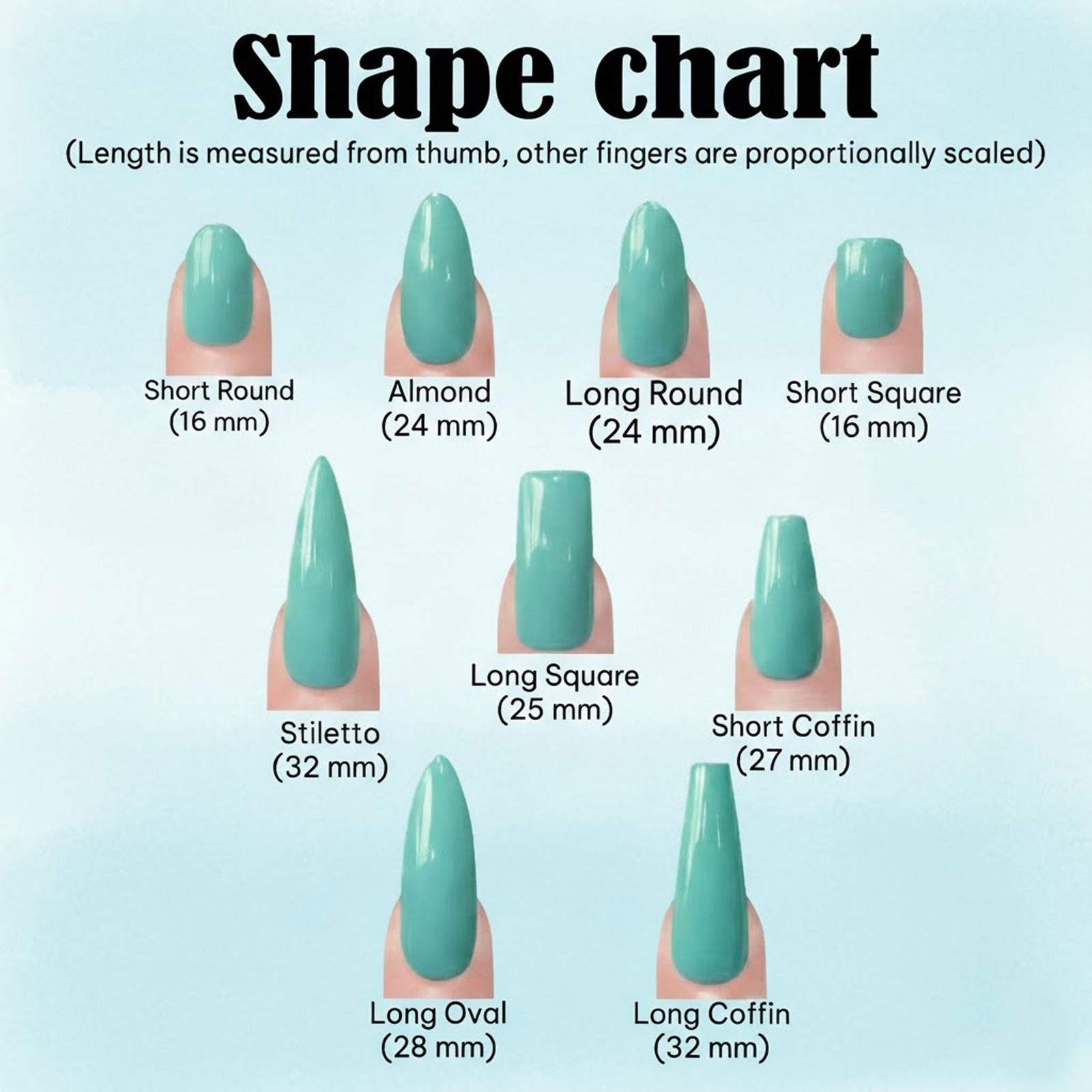 Custom Handmade Emo Gothic Skull Fishbone Cartoon Girl Square Press on Nails