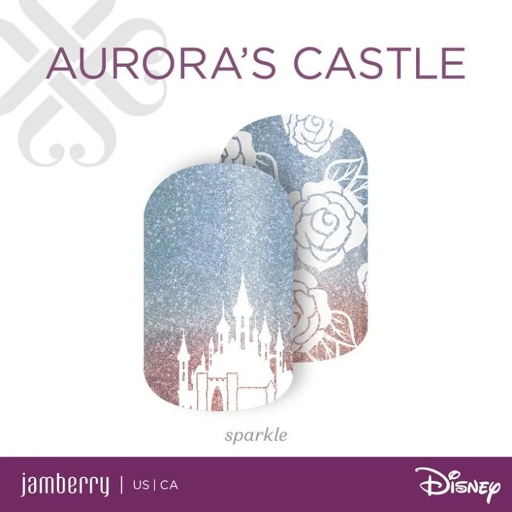 Jamberry Disney Nail Wrap. SLEEPING BEAUTY. Aurora – You Choose – Half Sheet
